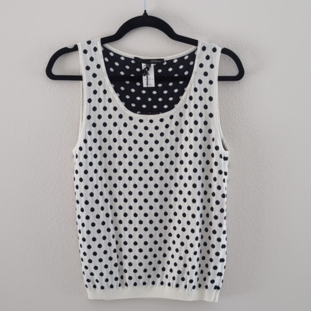 NWT Les Copains Polka Dot Shell Tank Sz Medium